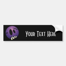 ZOMBIECON FACE - PURPLE BUMPER STICKER