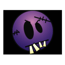 ZOMBIECON FACE - PURPLE POST CARD