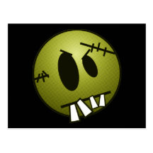 ZOMBIECON FACE - YELLOW POSTCARDS