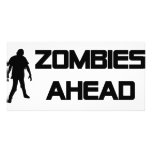zombies ahead icon photo cards