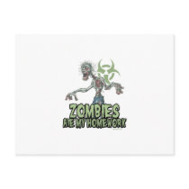 Zombies Ate My Homework Post Card