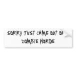 Zombies! bumper stickers