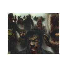 Zombies Halloween Canvas Art Gallery Wrapped Canvas