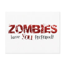 Zombies: Have You Prepared? Postcards