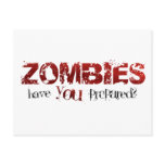 Zombies: Have You Prepared? postcards