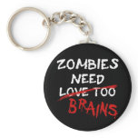 Zombies Need Brains - keychain