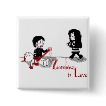 Zombiez in love buttons