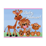 Zoo Animals Baby Shower Cards postcards