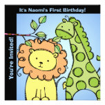 Zoo Animals Birthday Customised Invites