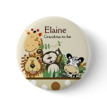 ZOO CREW JUNGLE NAME TAG Personalised Button