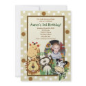 ZOO CREW Jungle *PHOTO* BIRTHDAY INVITE 5x7 invitations