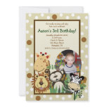 ZOO CREW Jungle *PHOTO* BIRTHDAY INVITE 5x7 invitations