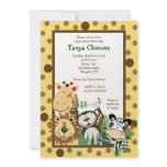 ZOO CREW Jungle Safari Baby Shower 5x7 invitations
