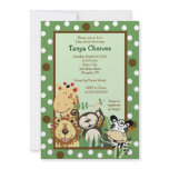 ZOO CREW Jungle Safari Baby Shower 5x7 invitations