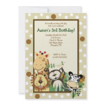 ZOO CREW Jungle Safari BIRTHDAY INVITE 5x7