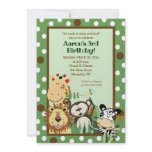 ZOO CREW Jungle Safari BIRTHDAY INVITE 5x7 invitations