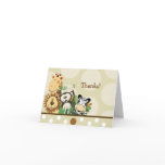 ZOO CREW Jungle Safari Folded thank you note Greeting Cards