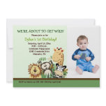 Zoo Crew Jungle Safari *PHOTO* Birthday 5x7 invitations