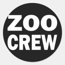 ZOO CREW ROUND STICKER