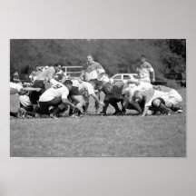 Zoomie Rugby Scrum Poster
