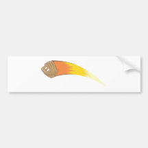 Zooming Baseball Catch Bumper Sticker