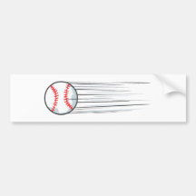 Zooming Baseball Hit Bumper Stickers