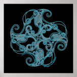 Zoomorphic Crane Celtic Art Prints
