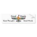Zoroastrian Motto Bumper Sticker bumper stickers