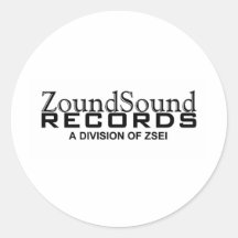 ZOUNDSOUND RECORDS LOGO ROUND STICKER