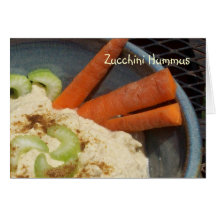 Zucchini Hummus Greeting Cards