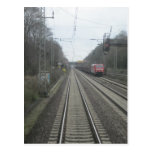 Zuggleise mit Bahn Postkarten