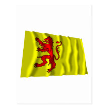 Zuid-Holland Waving Flag Postcards