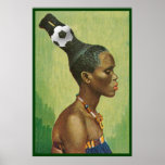 Zulu Hairstyles in 2010 for lovers of soccer Poster