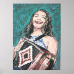 Zydeco Rosie In Blue Poster