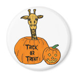 ZZ- Giraffe in a Pumkin Halloween Magnet