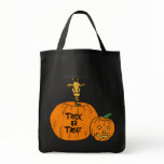 ZZ Halloween Giraffe in a Pumpkin Bag