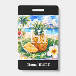 ʻOhana HIMELE Name Badge Pineapple ID Badge
