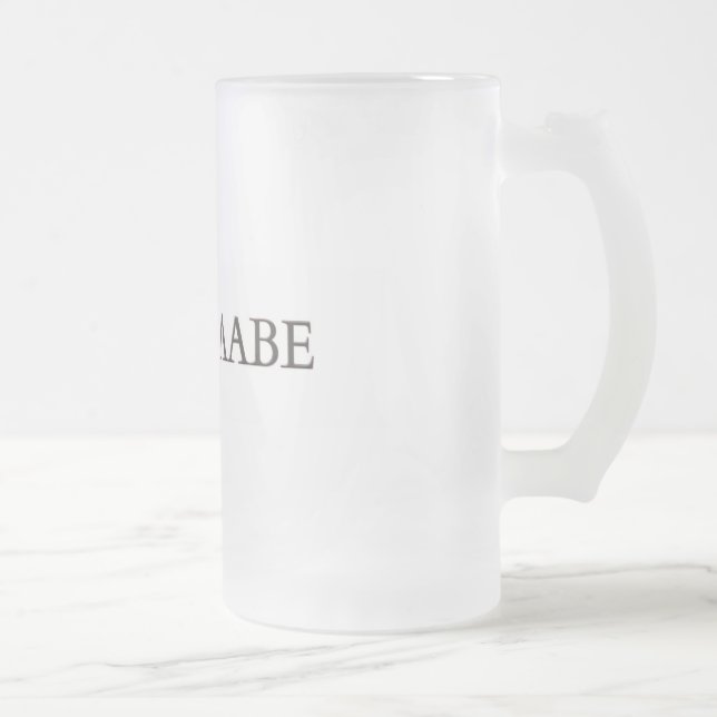 ΜΟΛΩΝ-ΛΑΒΕ FROSTED GLASS BEER MUG (Right)