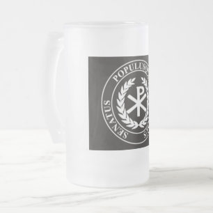 ΧΡ+SPQR Poculum Frosted Glass Beer Mug