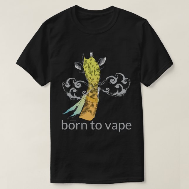 Ω VAPE Shirt | Born to Vape Giraffe DK VapeGoat™ (Design Front)