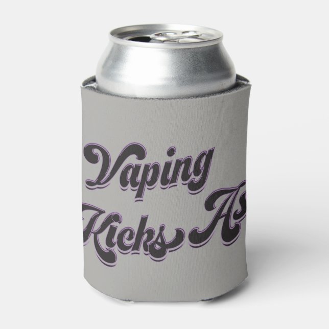 Ω VAPE  | Vaping Kicks Ash  by VapeGoat™ Can Cooler (Can Front)