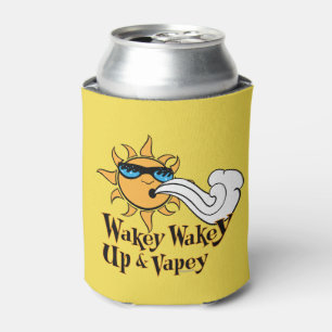 Ω VAPE    Wake and Vape  by VapeGoat™ Can Cooler