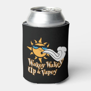 Ω VAPE    Wake and Vape  by VapeGoat™ Can Cooler