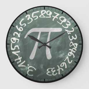 π - number school wall clock, funny mathematics 2 large clock