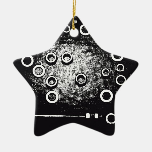 Вolt and nut ceramic tree decoration (Front)