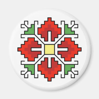 М0061 Magnet Bulgarian folk motif shevitsa red