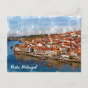 Сityscape of Porto, Douro river. Portugal. T-Shirt Postcard
