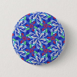 Сollage snowflakes 6 cm round badge