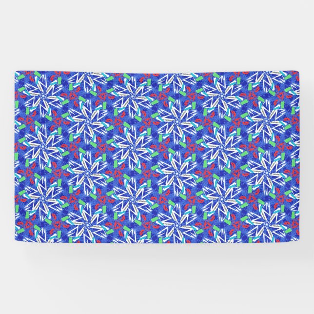 Сollage snowflakes banner (Horizontal)