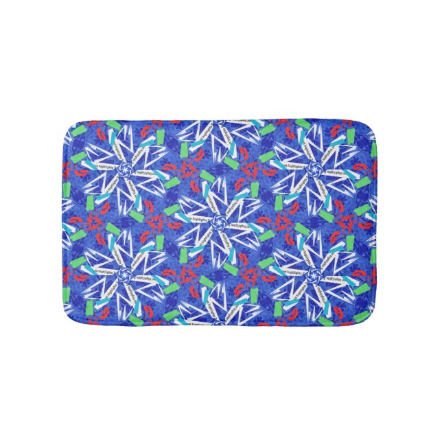 Сollage snowflakes bath mat (Front)